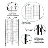Lorna 2Pack/4Pack 86.7''x19.7''Metal Garden Trelli, Flower Support Tiered Planters for Climbing Plants, Patio Outdoor Furniture - The Pop Home - 4 of 4