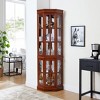 Okak Corner Curio Cabinet, Corner Cabinet, Display Cabinet with 2 Doors, 5 Shelves, Storage Cabinet for Living Room, Kitchen - 4 of 4