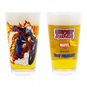 Adult Ghost Rider Demon Cycle Clear Pint Glass - 1 of 3