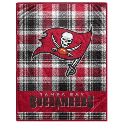 NFL Tampa Bay Buccaneers Plaid Oversized Ultra Cozy Throw Blanket