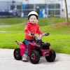 INFURNIC Baby Walkers Kids ATV Quad Ride On Car with Forward Backward Function Wear Resistant Wheels for Toddlers, Pink, 27.5"*16.3"*19" - 2 of 4