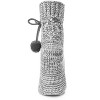 Memoi Textu Pom Ankle Length Thick Knit Lounge Socks Gray One Size - 3 of 4