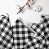 Bacati - Check Plaids Printed Black Cotton Printed Single Window Curtain Panel - 2 of 4