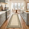 Washable Modern Living Room Rugs, Bordered Non Slip Geometric Area Rug for Bedroom, Soft Low Pile Throw Dining Room Carpet Home Decor Rugs - 4 of 4