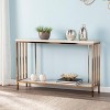 Brexlyn Faux Stone Console Table - CM0063 - Champagne - SEI - 2 of 4