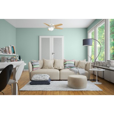 52'' Fresh White Low Profile Ceiling Fan with LED Light