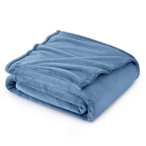 Bedsure | Flannel Blanket Solid 300GSM Soft Fuzzy Plush  Bed Blanket - 1 of 4