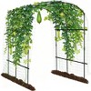 7FT Metal Garden Arch Trellis, Garden Arch Plant Support for Climbing Plants, Large Tunnel Trellis with Clips & Nylon Net for Vegetables Flowers - 2 of 4