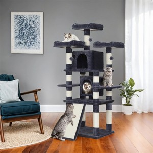 67-Inch Multi-Level Cat Tree for Large Cats, with Scratching Post Cozy Perches, Stable, Cat House Furniture - 1 of 4