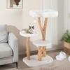 Costway Solid Wood Cat Tree with Perch Natural Jute Scratching Posts Dangling Ball - image 4 of 4