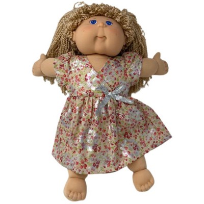 Doll Clothes Superstore Silver Trimmed Dress Fits Cabbage Patch Kid And 15 - 16 Inch Baby Dolls