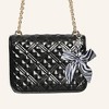 Unique Bargains Bow Scarf Handbag Charm Black White 1Pc - 2 of 4
