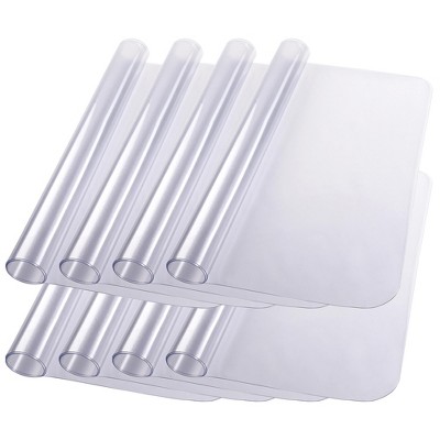 Yescom Rectangle PVC Floor Mats Protector Home Desk Chair for Hard Wood 48"x36" 8 Pack