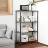 1000 lbs Heavy Duty Steel Storage Shelving 4 - Tier Black Wire Rack Home Kitchen Office Utility Organizer 13x 23.6x 53.4 Inch - 2 of 4