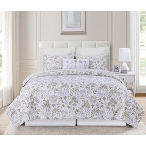 C&F Home Carmella Fields Cotton Blend King Bed 3-Piece Quilt Set - 1 of 1