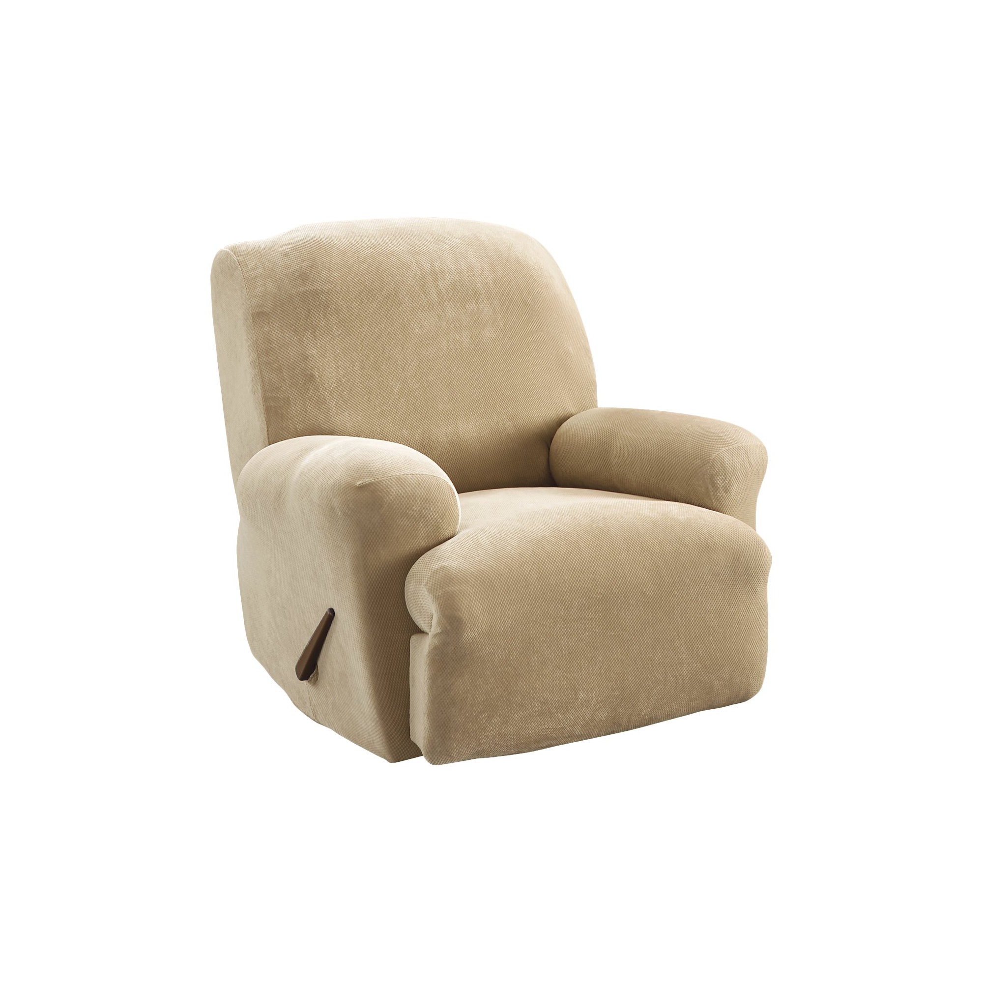 Cream Stretch Pique Slipcover Recliner - Sure Fit, Ivory