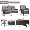 Gymojoy 7 Piece Outdoor Wicker Sofa with Patio Chairs with Coffee Table and Ottoman Sets - 3 of 4