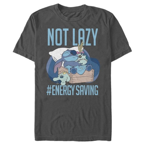 Men's Lilo & Stitch Not Lazy, Saving Energy T-Shirt - image 1 of 4