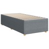 vidaXL Twin XL upholstered Bed Frame - Light Gray, Fabric Bedstead with slats, Modern Design Mattress Base for Bedroom Furniture - 2 of 4