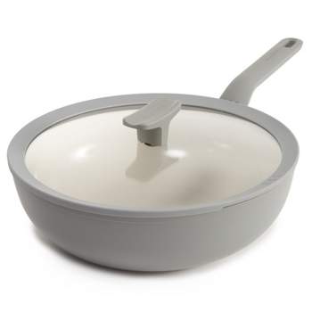 BergHOFF Balance Non-stick Ceramic Wok Pan 11", 4.4qt. With Glass Lid, Recycled Aluminum