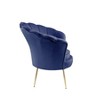 HOMLUX Angelina Velvet Scalloped Back Barrel Accent Chair with Metal Legs - 4 of 4