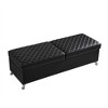 Storage Ottoman Bench With Storage,56.7 Inch Flip Cover Large Storage Bench Foot Rest, Bear 300 Pounds Footstool - 2 of 4