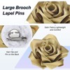 Unique Bargains Handmade Big Rose Flower Brooches and Pins for Women 4.3 Inch 1 Pc - 2 of 4