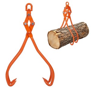 36inch Log Tongs with 3100 lbs Loading Capacity, 4 Claw Log Grabber Hook with Operating Handle for Tractors, Trucks, Forklifts - 1 of 4