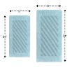 Knightsbridge Shooting Star 220 GSF Reversible Bath Rug Set - 2- Piece - 17"x24" and 21"x34", Light Blue - 2 of 2