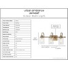 Urban Ambiance Luxury Vintage Bath Light 9.875''H x 23.375''W,  Olde Brass Finish,  Hedland Collection, UHP4067 - 3 of 4