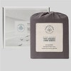 Fabdreams 100% Organic Linen 3-Piece Sheet Set- Stonewashed Finish - 4 of 4