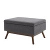 CAVINAS Storage Ottoman Bench, Mid-century Modern Square storage bench, Assembled, Suitable for living room, Entryway and Family Room - 4 of 4