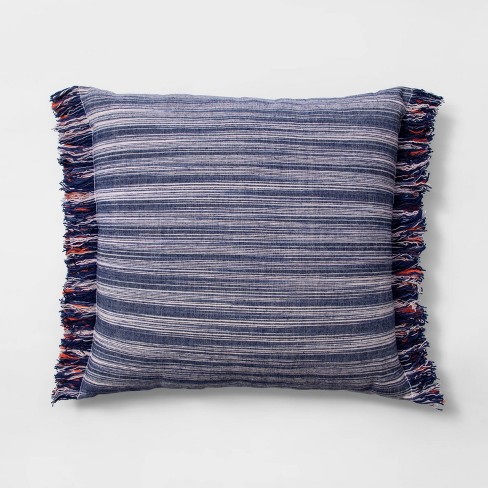 Euro Texture Stripe Decorative Throw Pillow Indigo Opalhouse