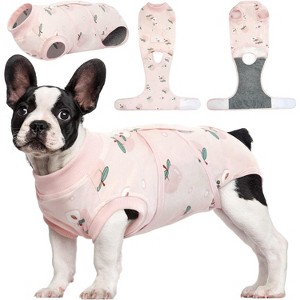 Kuoser Recovery Suit for Dogs Cats After Surgery, Dog Abdominal Wounds Bandages, Substitute E-Collar & Cone - 1 of 4