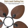 Kviflon 44 Inch Tropical Ceiling Fan with LED Lights, 5 Palm Leaf Blades,6 Speed,Dimmable LED,Light Brown,for Kitchen,Dining Room,Patio - 4 of 4