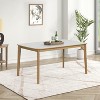 LOVSON 6-piece Dining Table Set, One Table One Bench and Four Chairs, High Gloss White Tabletop With Light Oak Color - 4 of 4