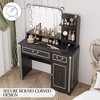 Fredees Makeup Vanity Desk: Lighted Mirror, Power Outlet, Bedroom Dressing Table, Adjustable Lights, 1 Cabinet, 2 Drawers - 4 of 4