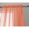 RT Designer Collection Celine Sheer Luxurious Modern Design Curtain Panel 54" x 84" Coral - 4 of 4