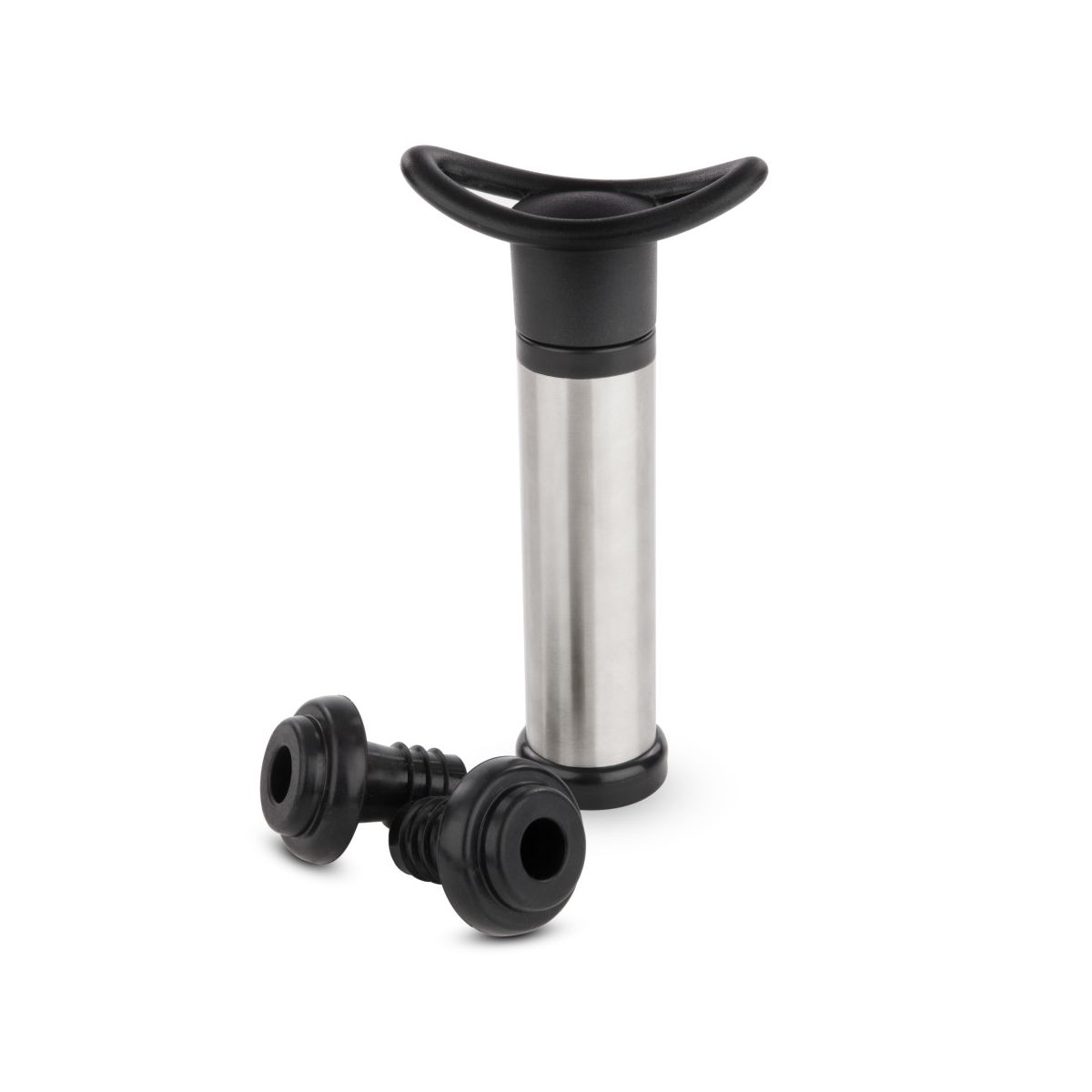True Preserve 3 Piece Set Wine Saver Vacuum Pump with Wine Stoppers, Stainless Steel & Plastic Wine Preserver Set for Wedding, Home Bar Gifts for Men