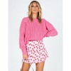 Coolmee Womens Oversized Knit Sweater Vintage Pullover Sweater Crewneck Cable Knitted Tops - 2 of 4