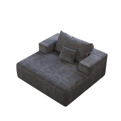 GDFStudio Tracy Modern 55" Square Chenille Sponge Sofa/Chair