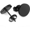 Stainless Steel Stud Earrings Set - 5-6 Pairs, Black & Silver Dots for Men & Women - 2 of 4