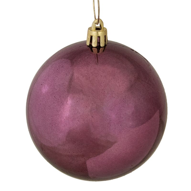 Northlight 32ct Shatterproof 4-Finish Christmas Ball Ornament Set 3.25" - Purple, 4 of 7