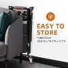 Acekool 330 lbs Folding Hand Truck, Heavy Duty Foldable Dolly Cart with Adjustable Handle & 4 Wheels for Moving, Travel, Office, Black - 2 of 4
