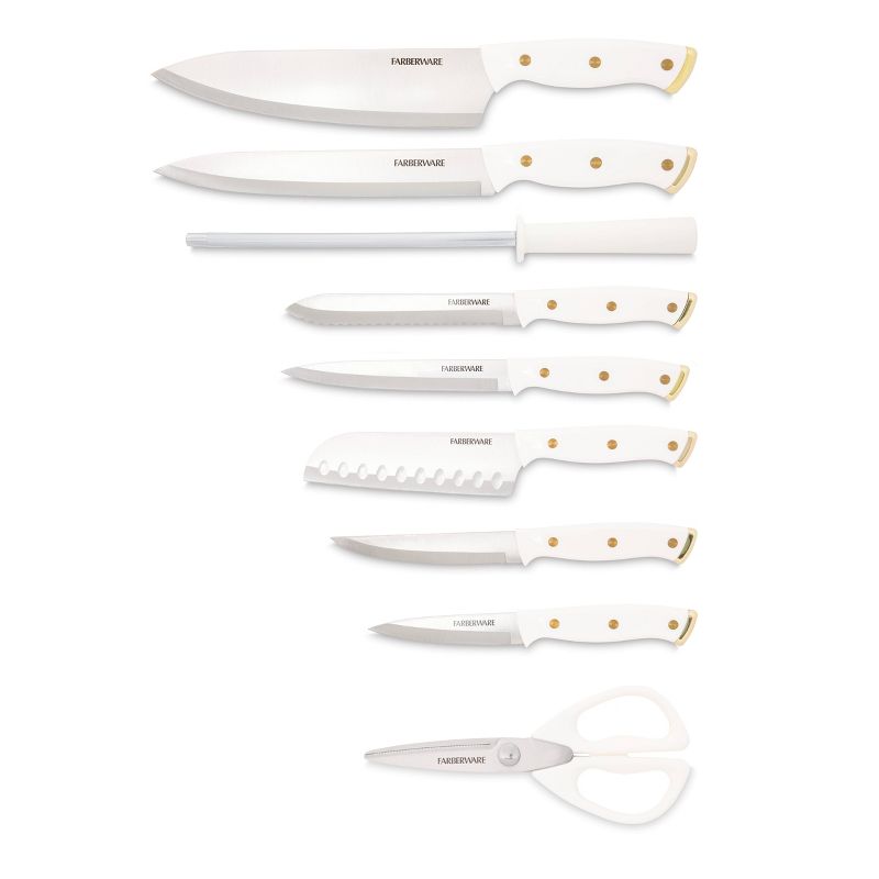 Farberware 15pc Cutlery Set White and Gold, 2 of 9