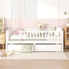 NicBex Full Size Daybed, Wooden Day Bed with 2 Drawers, Sofa Bed Frame with Fence Guardrails - 3 of 4