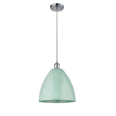 Plymouth Dome - 1 Light Cord Hung Mini Pendant In Industrial Style-14.75 Inches Tall and 12 Inches Wide