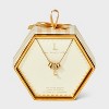 14K Gold Dipped Cubic Zirconia Rondelle Initial Necklace - A New Day™ Gold - 3 of 4