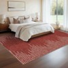 Machine Washable 8x10 Area Rug Non Slip Non Shedding Rug Modern Minimalistic Striped Low Pile Foldable Rugs Stain Resistant Carpet For Bedroom - 2 of 4