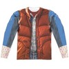 Men's Back To The Future Mcfly Vest (Frontback Print) Long Sleeve Costume T-Shirt - 2 of 4